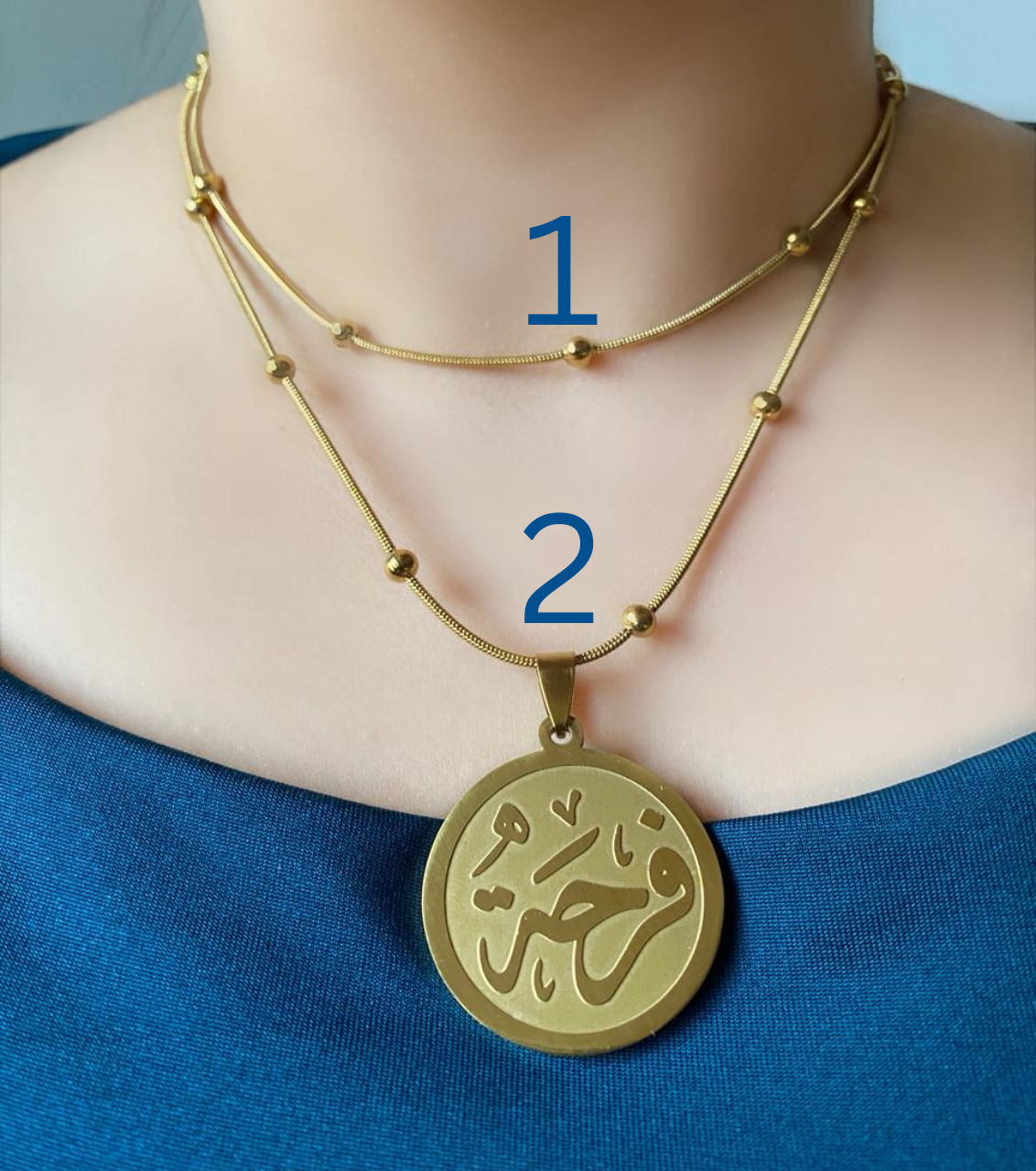 Farha - Stainless Golden Necklace