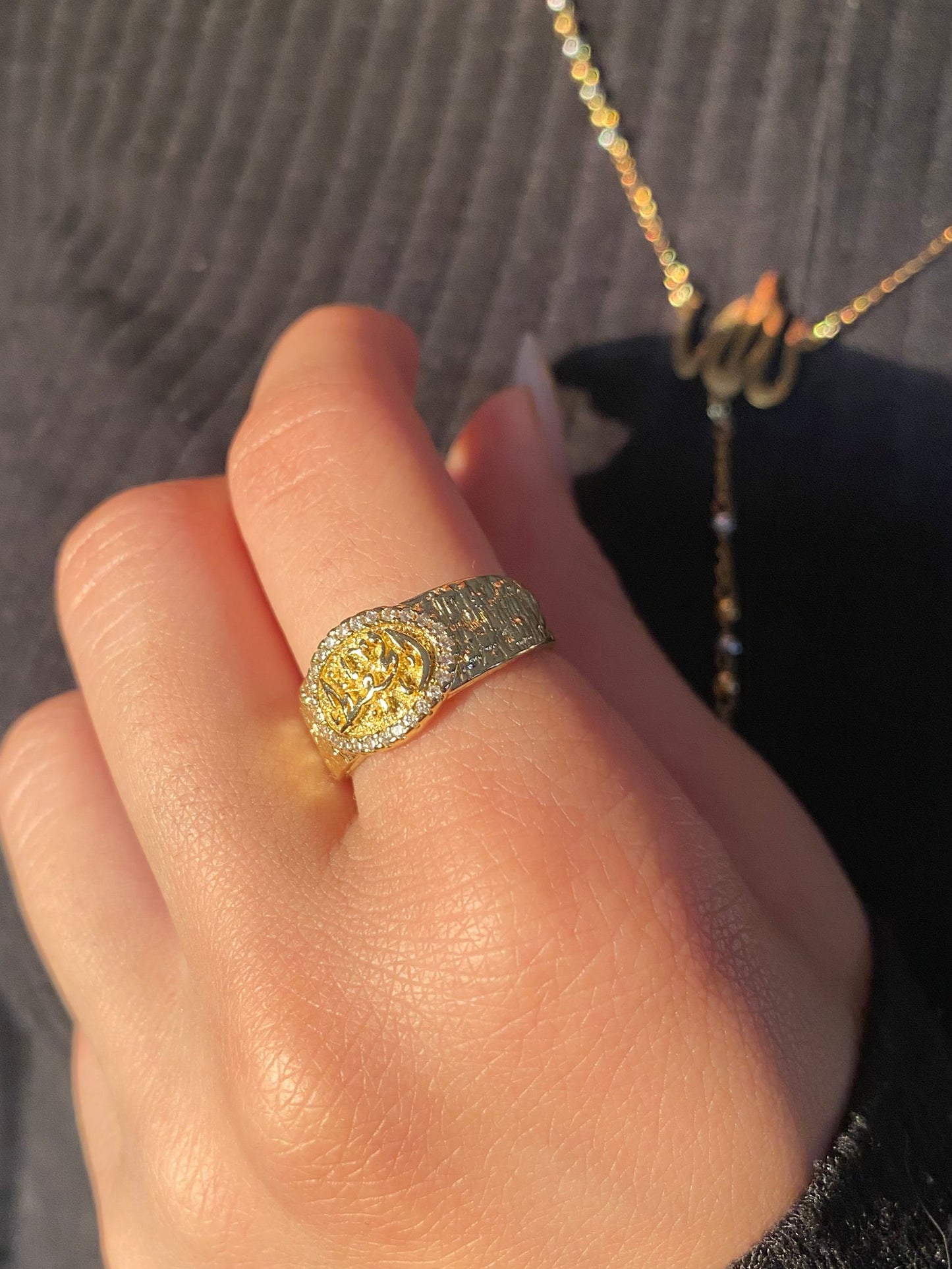 Gold plated ring
