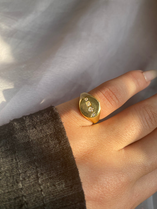 Gold Plated Pinky Ring