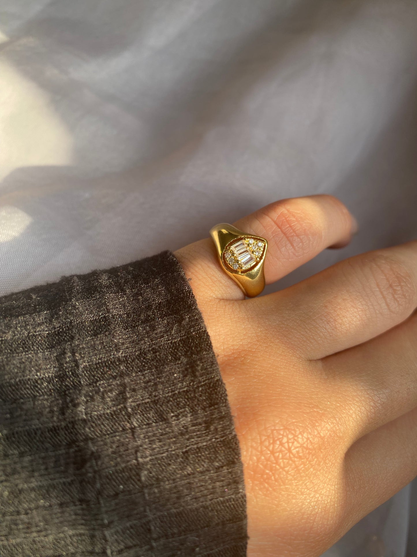 Gold Plated Pinky Ring