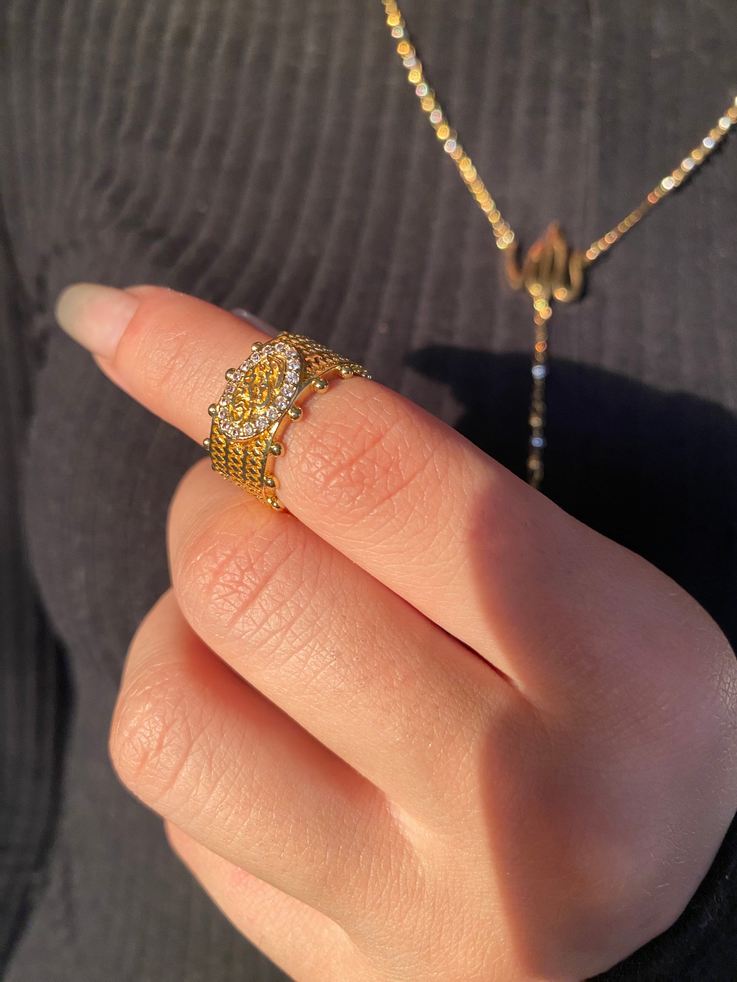 Gold plated ring