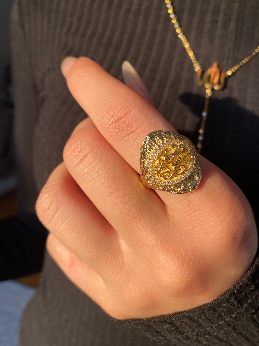 Gold plated ring